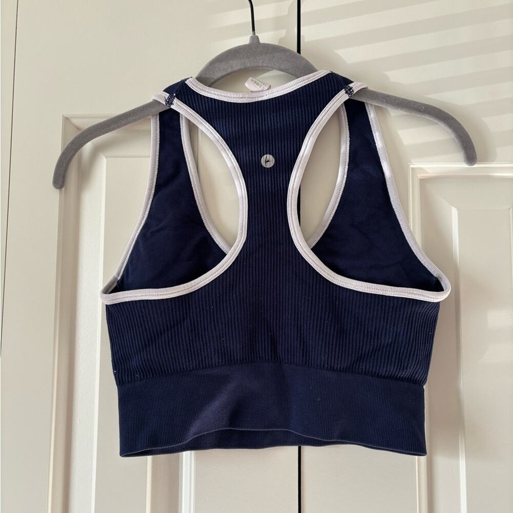 Women's Navy Blue Sports Bra - Picture 2 of 7